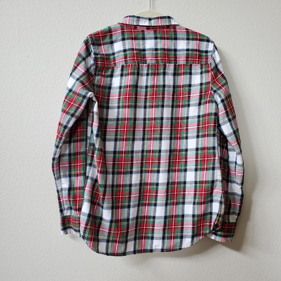 GAP Boyfriend Fit Plaid Cotton Button Up - Picture 4 of 8
